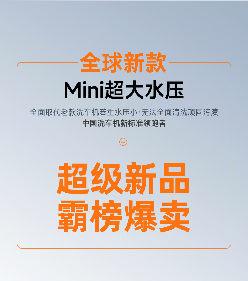 Wireless Car Washer High Pressure Washer Electric Lithium Battery
