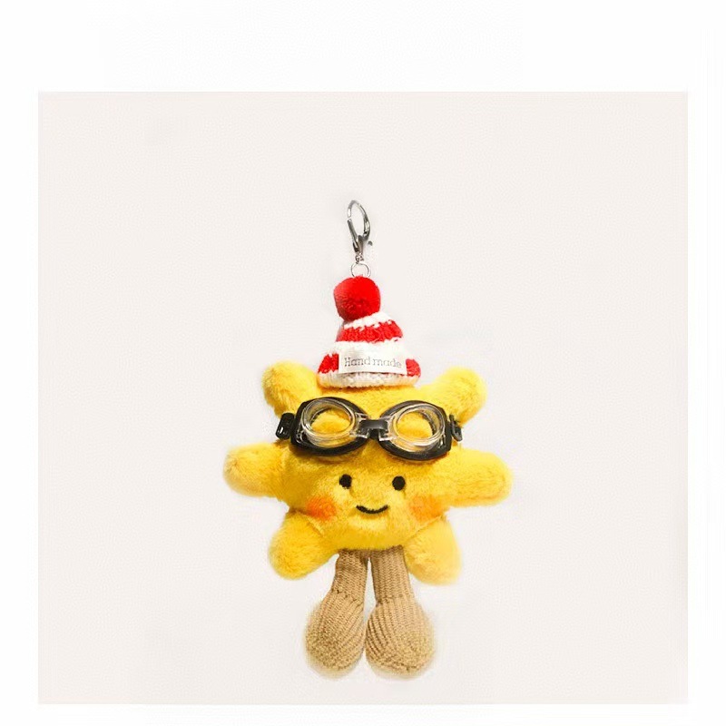 Милый аксессуар на рюкзак на солнечной энергии, плюшевая подвеска, кукла, брелок для школьников и студентов, подсолнух, для влюбленных, подарок на день рождения