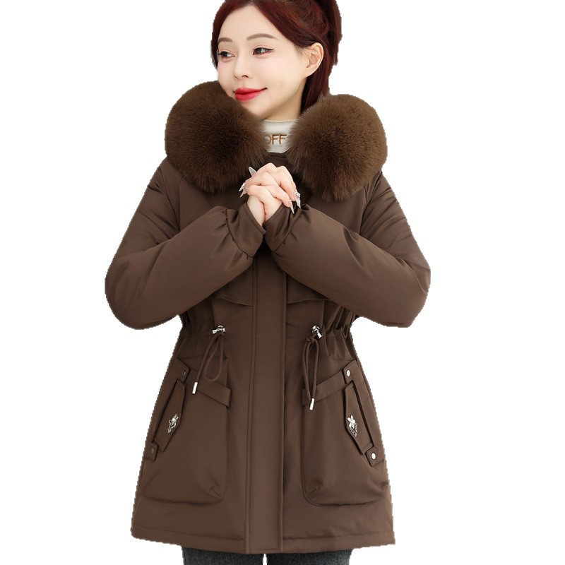 Comercio exterior adición de invierno 2025 nuevo estilo de superando la ropa de algodón de mujer versión corta de la chaqueta de algodón suelta image 5