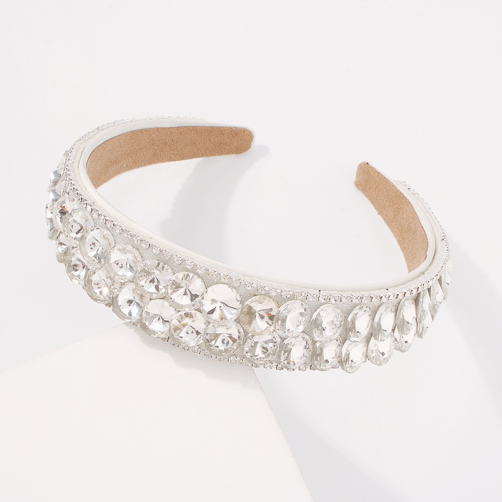 Fashion Wide-brimmed Alloy Diamond Headband display picture 7