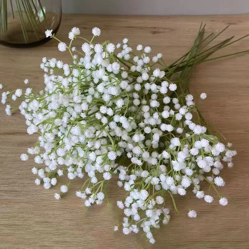 Flores Artificiales de Gypsophila con 108 Cabezas, Flores Artificiales Suaves al Tacto, Flores Artificiales para Decoración de Bodas, Flores Artificiales de Gypsophila para Uso Transfronterizo.