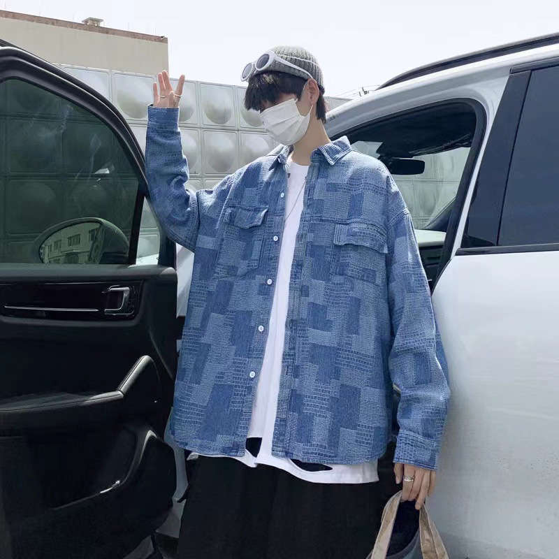 Men's denim demi-season casual jacket