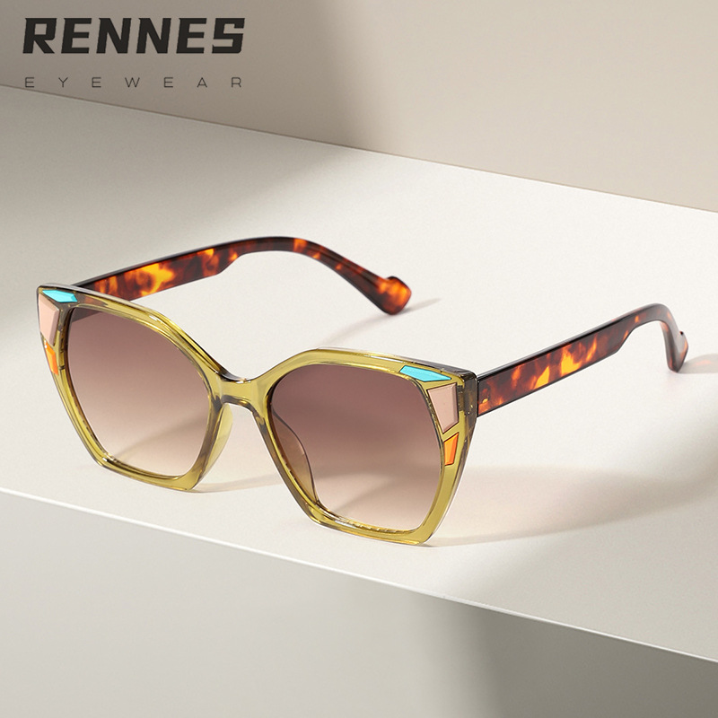 Nuevo estilo retro moderno moda caja ins mismo estilo gafas de sol para exteriores 2024 gafas anti-luz azul sin maquillaje