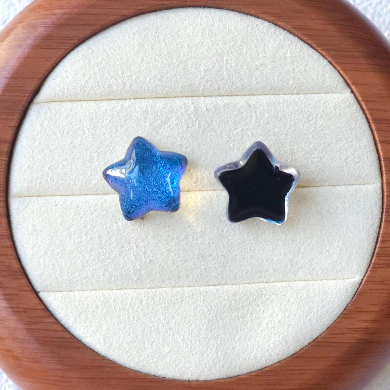 星空水波纹闪粉圆形方形爱心五角星树脂发饰耳饰鞋花diy饰品配件|undefined