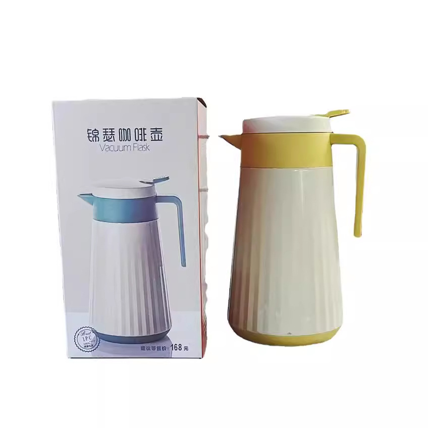 Fabricantes de olla térmica suministro de vidrio del hogar al por mayor doble capa de vacío termo hervidor de café olla 1L