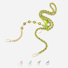 Mobile phone lanyard cross-body chain chain rope mobile phone lanyard strap mobile phone chain hanging chain sling rope back clip woven mobile phone case