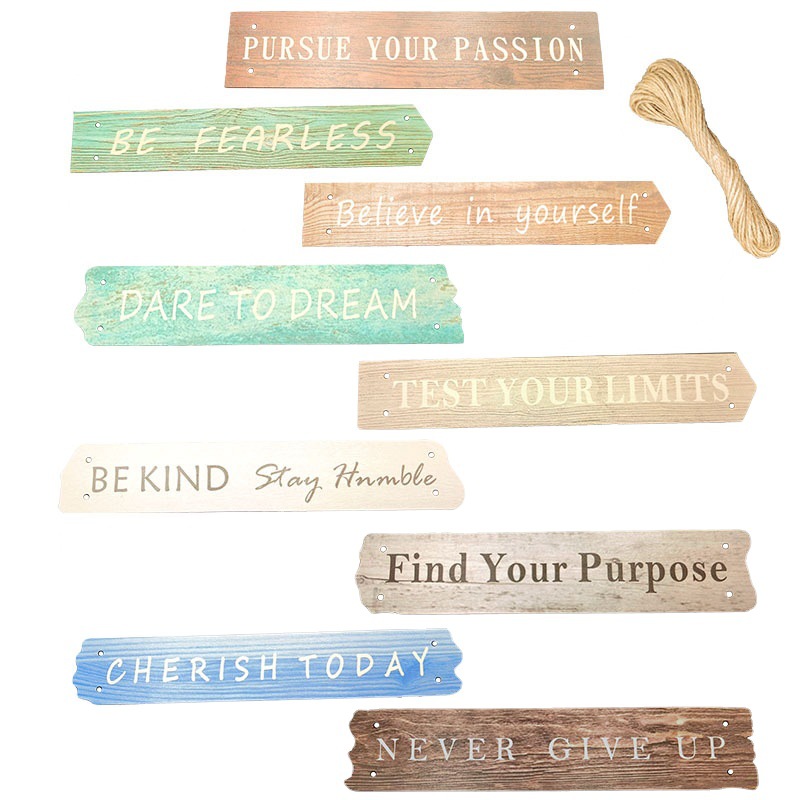 Retro estilo pastoral Americana signo de madera DIY libre combinación signo creativo costura signo de madera