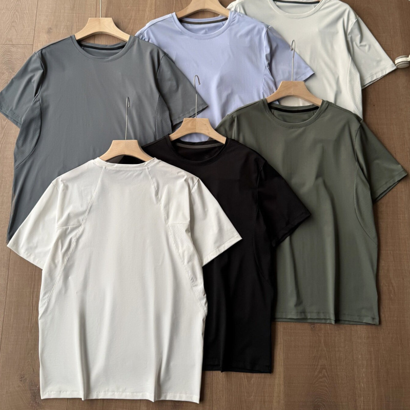 High-Volume Sales! Affordable Alternative to Professional Outdoor 3D Cut Summer Men's Lightweight Quick-Dry Breathable Versatile Casual Short-Sleeve T-Shirt