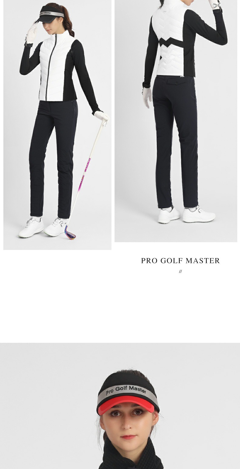 Áo gi lê lông vũ nữ golf PGM chống gió giữ ấm thu đông — YF521-màu đỏ, YF521-màu trắng chi tiết 8