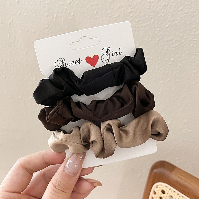 Perlas de terciopelo de alta sensación, anillo de cabello de intestino grande, temperamento femenino elegante, cuerda de cabello de cola de caballo baja, cuerda de cabello de alta elasticidad no dañada