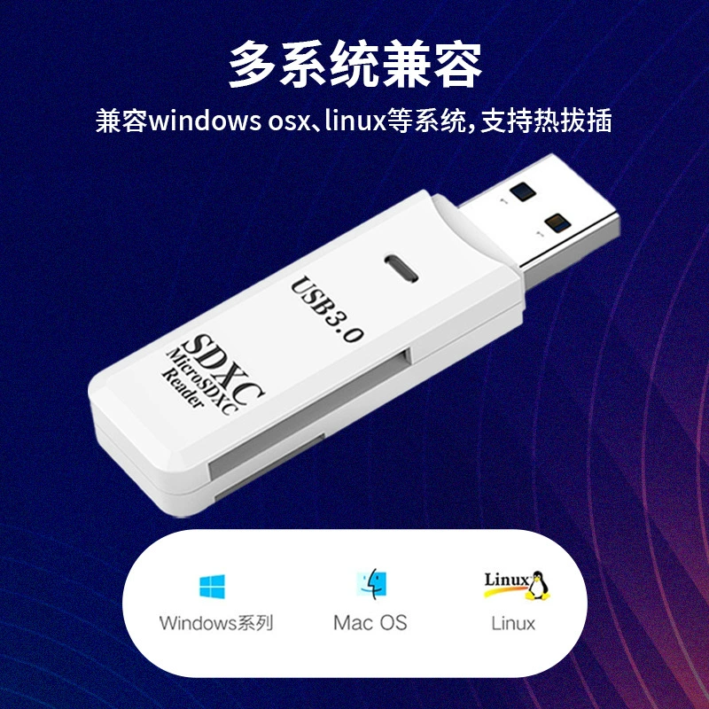 USB3.0 2.0 2-в-1 считыватель карт TF SD карта камера высокоскоростной USB считыватель SDXC