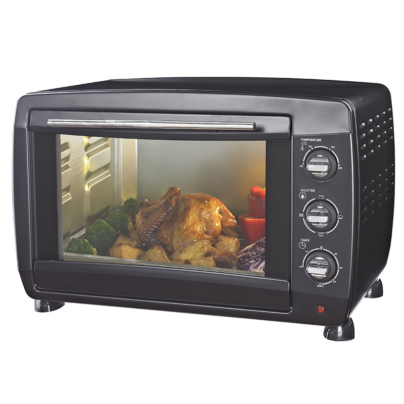 Horno de convección sin aceite de 45L con doble quemador, gran capacidad, CB, totalmente automático, multifuncional, visual, para uso doméstico y para hornear pasteles.