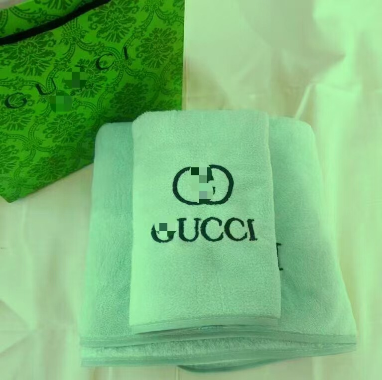 Two-piece bath towel set for home use, embroidered towels, direct sales from D brand, big H small Chanel trendy brand bath towel and beach towel couple set Two-piece bath towel set for home use, embroidered towels, direct sales from D brand, big H small Chanel trendy brand bath towel and beach towel couple set