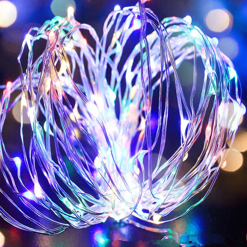 LED botón cadena de lámparas botón caja de baterías cadena de lámparas de cobre artesanía cadena de lámparas de color caja de regalo cadena de lámparas decorativas