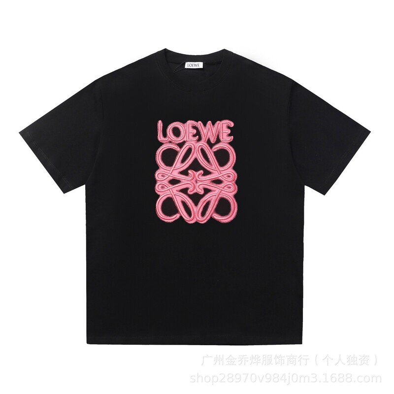 2026 Summer New Style Loewe Trendy Brand Printed Letter Pure Cotton Loose Short-Sleeved T-Shirt for Men and Women, Casual and Versatile 2026 Summer New Style Loewe Trendy Brand Printed Letter Pure Cotton Loose Short-Sleeved T-Shirt for Men and Women, Casual and Versatile