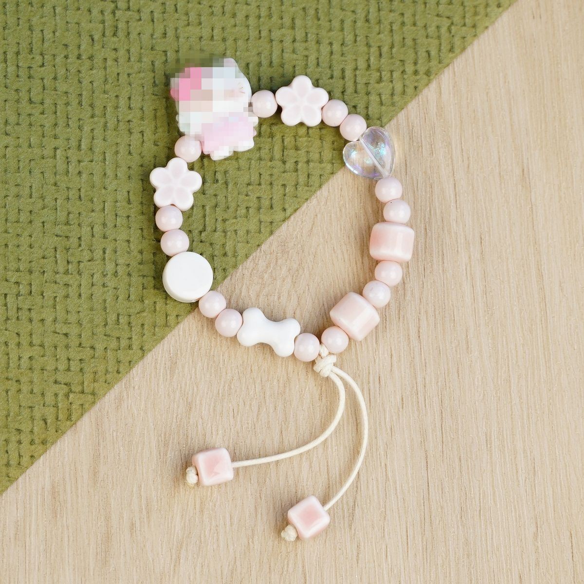 Jingdezhen pulsera de cerámica de verano mujer alta sensación galletas serie de gatos nicho diseño universal pulsera alta sensación