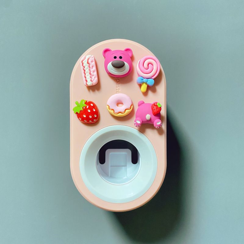 Automático de pasta de dientes exprimidor de dibujos animados de los niños lindo Punch-libre almacenamiento rack clip de pasta de dientes exprimidor diario diverso suministro