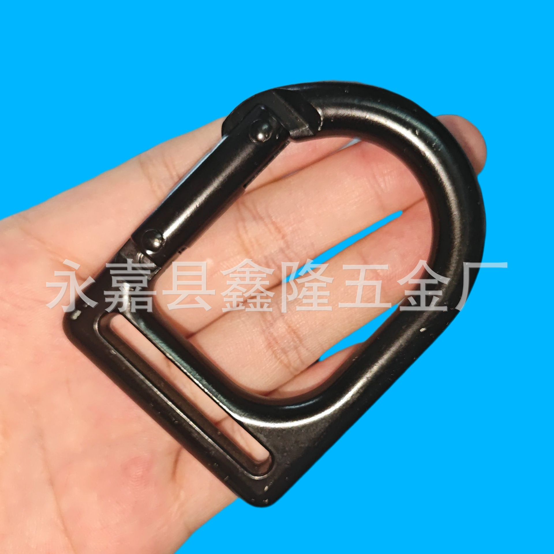 锌合金织带扣黑色安全扣户外登山调节扣眼镜蛇插扣战术腰带扣