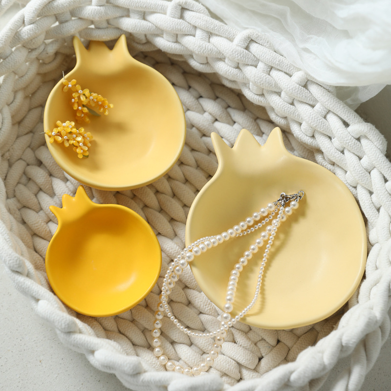 Ins Creative granada bandeja de joyería de cerámica bandeja de exhibición entrada llave bandeja de almacenamiento tocador decoración decoración decoración decoración decoración