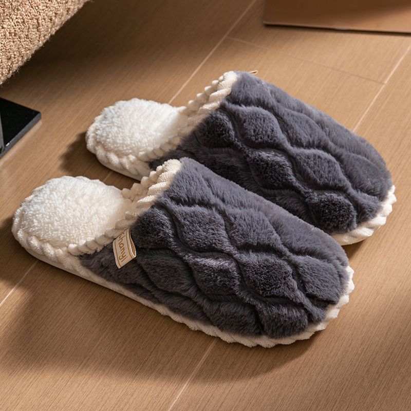 慈溪棉拖鞋女士春秋冬天居家用室内防滑家居保暖情侣冬季毛毛绒男|undefined