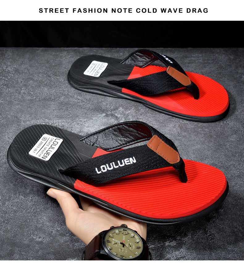 New Wave Casual Hausschuhe, Strandsandalen mit Clip-On-Füßen, rutschfeste weiche Sohle, tragbar, Sommeroberbekleidung, Herren_voghion.com