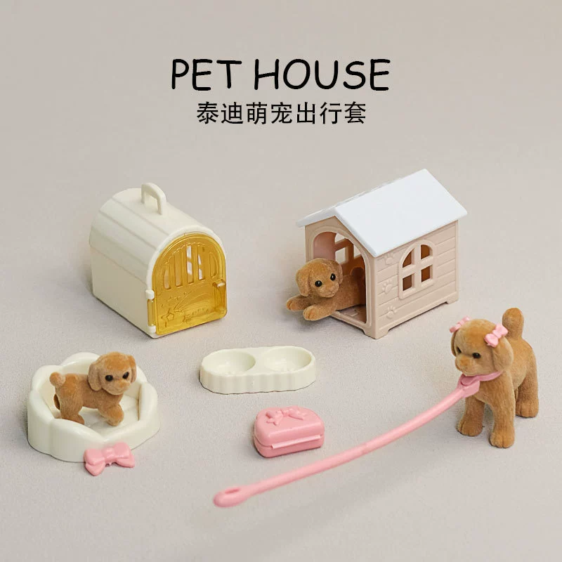 Miniature Dollhouse Furniture Set, Multicolor Plastic, Multi-Scene Kit (Tables, Beds, Kitchen)