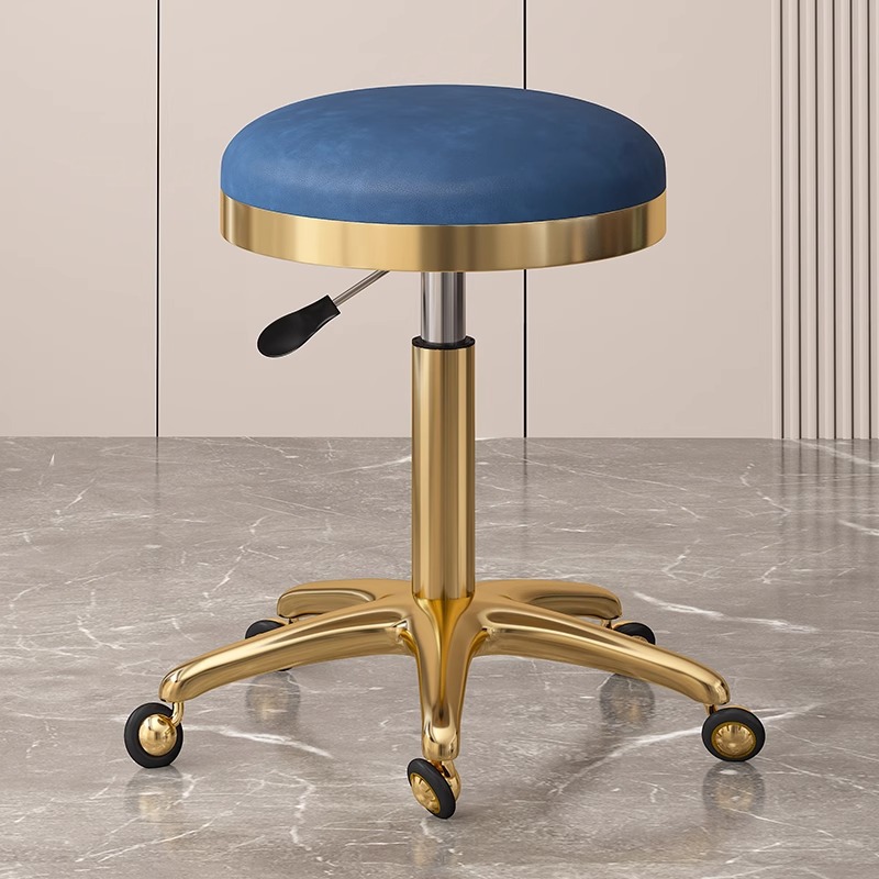 Taburete de belleza, taburete de polea especial para salón de belleza, taburete de peluquería, taburete de peluquería, silla de elevación para manicurista, taburete redondo