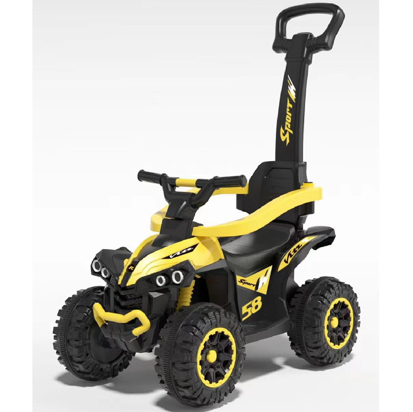 Coche eléctrico para niños, polea de cuatro ruedas, vehículo todoterreno, ATV 1-6, coche giratorio para bebés, coche de juguete