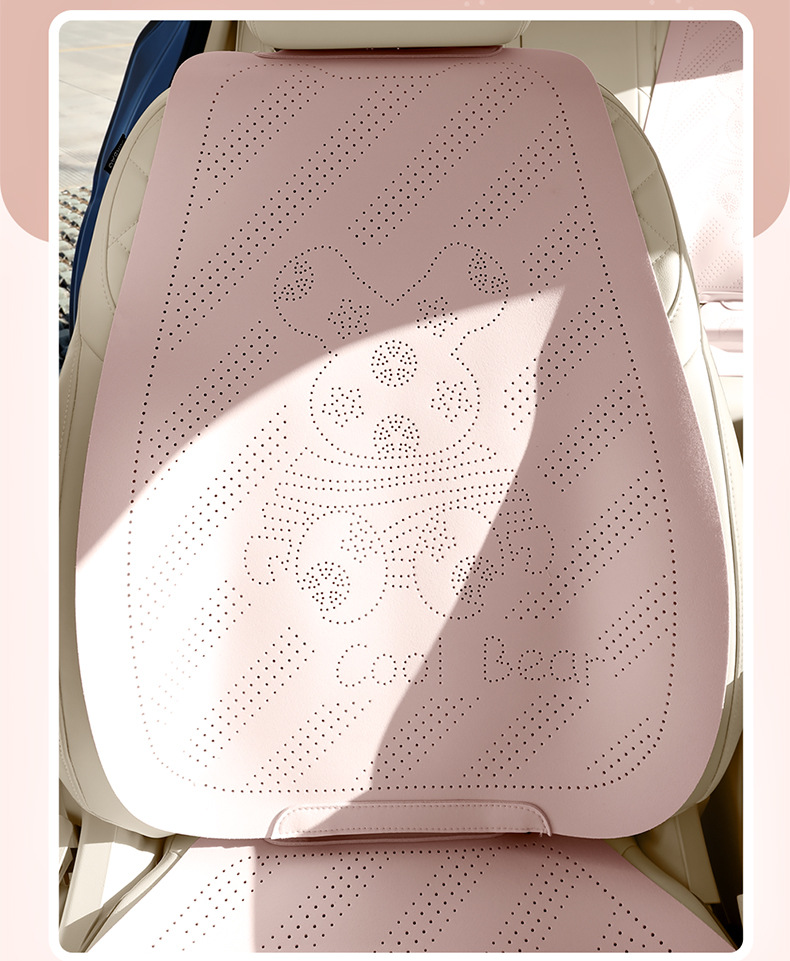 Car Seat Cushion for All Seasons, Lemon Bear Suede Saddle Cushion, Cute for Girls, Suitable for Bingo S/Pro
