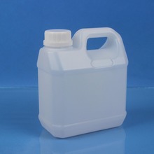 安全盖1000ml塑料桶壶1L洗手液瓶消毒液方桶奶白透明