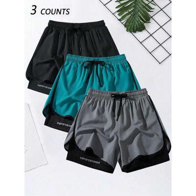 I1955 外贸代发速卖通跨境新款运动裤男士2合1速干短裤|ms