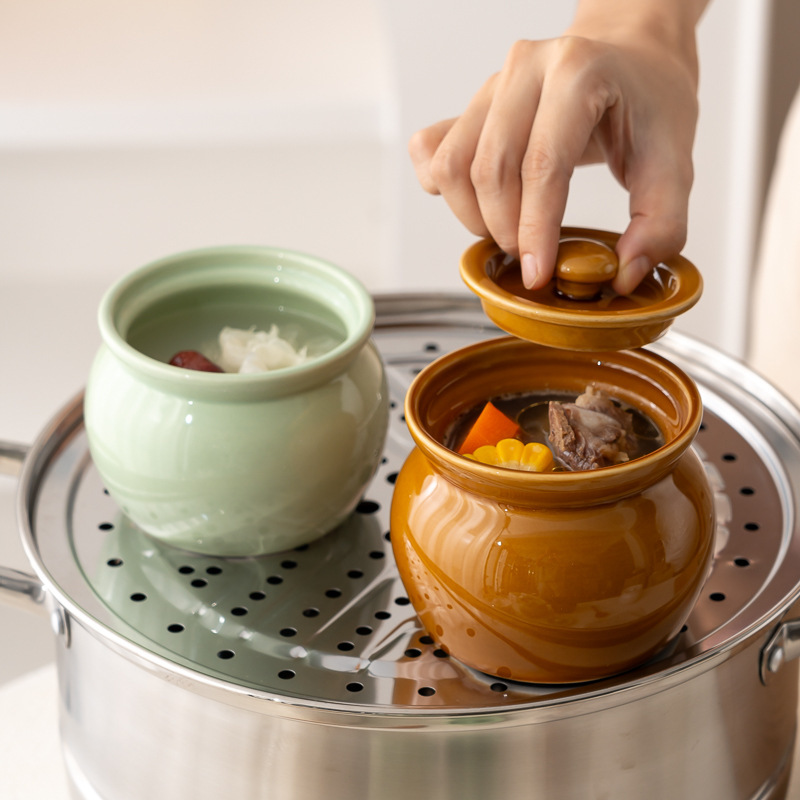 陶磁器隔水シチュー家庭用蒸し器シチュー|undefined