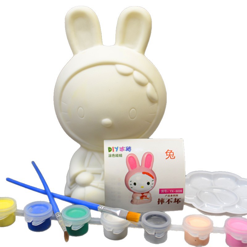 Alcancía de Conejo de Vinilo DIY para Pintar e Irrompible para Niños