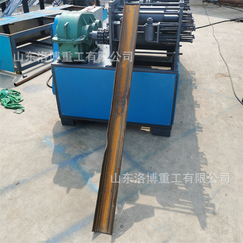 双曲线除锈方管圆管调直机 工地电动天然气管道调直切断机