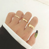 Golden ring, set, suitable for import, on index finger