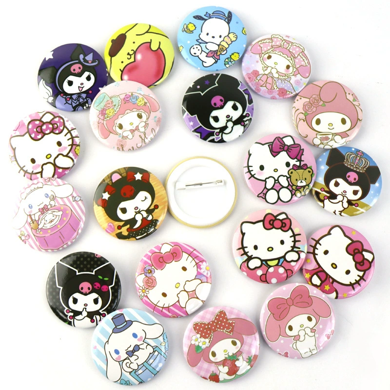 Трансграничная Санрио Мерлоти Куроми Нефритовая собака Бутинг Собака KTCat Жозе значок Круглый значок студента