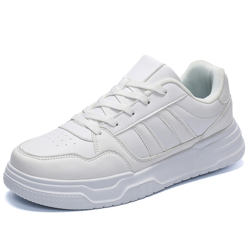 2510 men's sneakers, white casual shoes, spring and autumn low-top leather retro skateboard sneakers, large size fashionable casual shoes, trendy