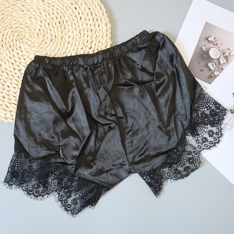 夏季防走光裤可外穿女士睫毛蕾丝三分裤打底裤保险裤宽