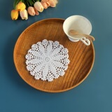 Внешняя торговля ручной работы вязаный крючком коврик для цветочной тарелки большая снежинка 16 см один цветок круглый Ловец снов ядро ​​ретро американский реквизит для стрельбы