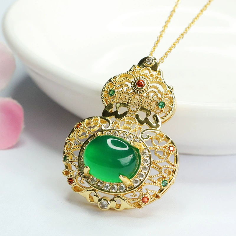 Pendant jade, ретро ожерелье, imitation ice, оптовый