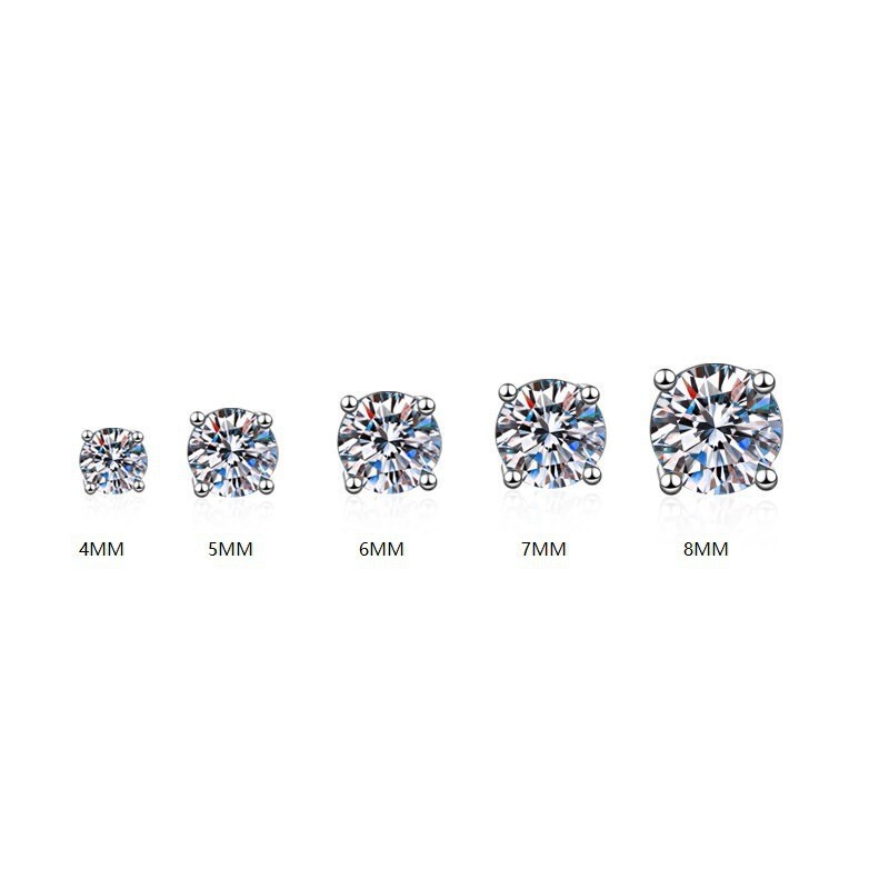 Japanese and Korean Hot-Selling Classic Four-Claw Earrings, Feminine Korean Style Fashion Zircon Earrings, Versatile and Elegant Ear Jewelry Wholesale