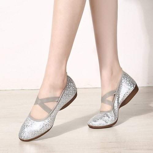 Manufacturer's new dance shoes, low-heeled dance shoes, women's square dance shoes, colorful dance shoes, shallow mouth single shoes, wholesale foreign trade