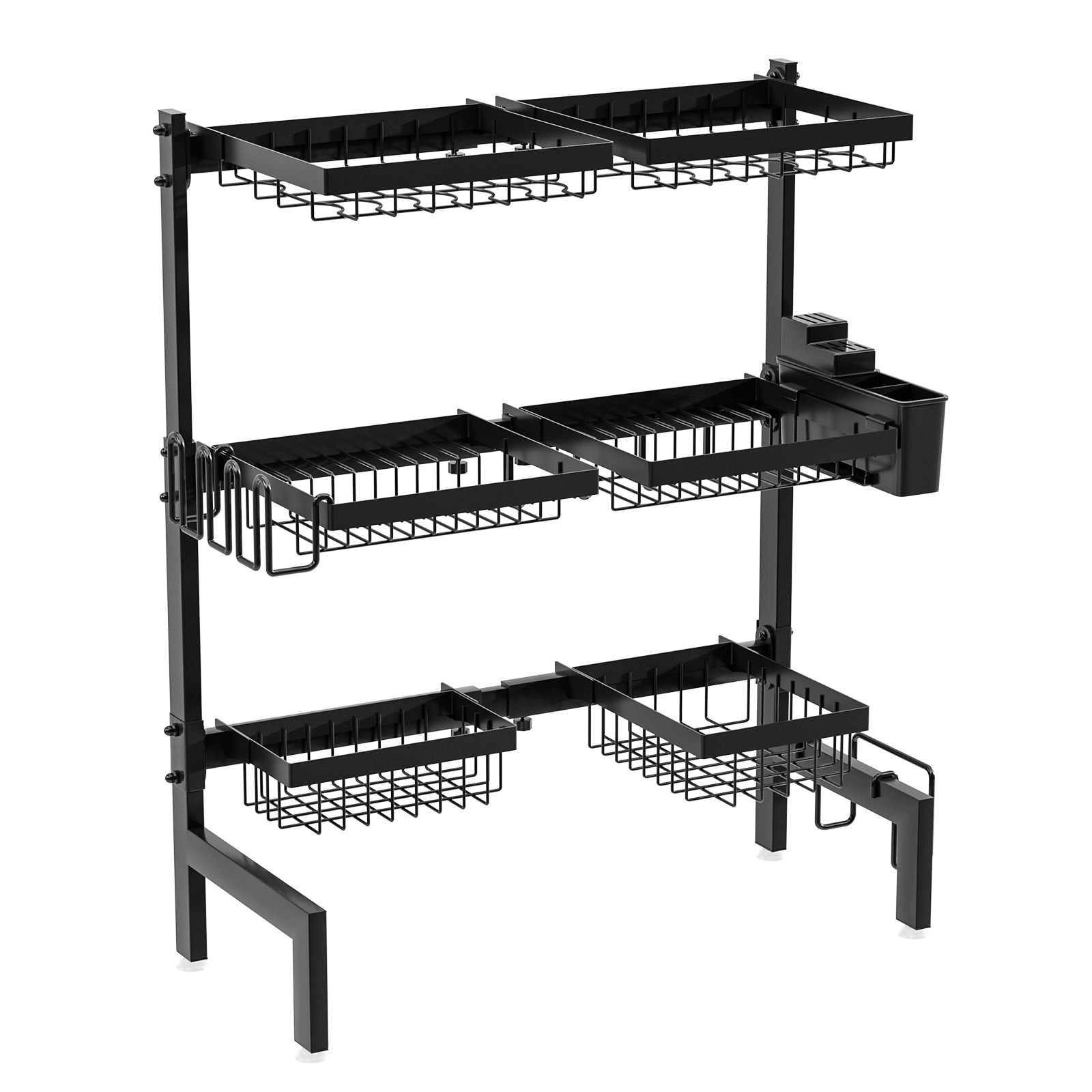 Amazon cocina multicapa de gran capacidad estante de almacenamiento lavabo platos y platos de cocina tablero de cuchillos palillos almacenamiento estante de almacenamiento