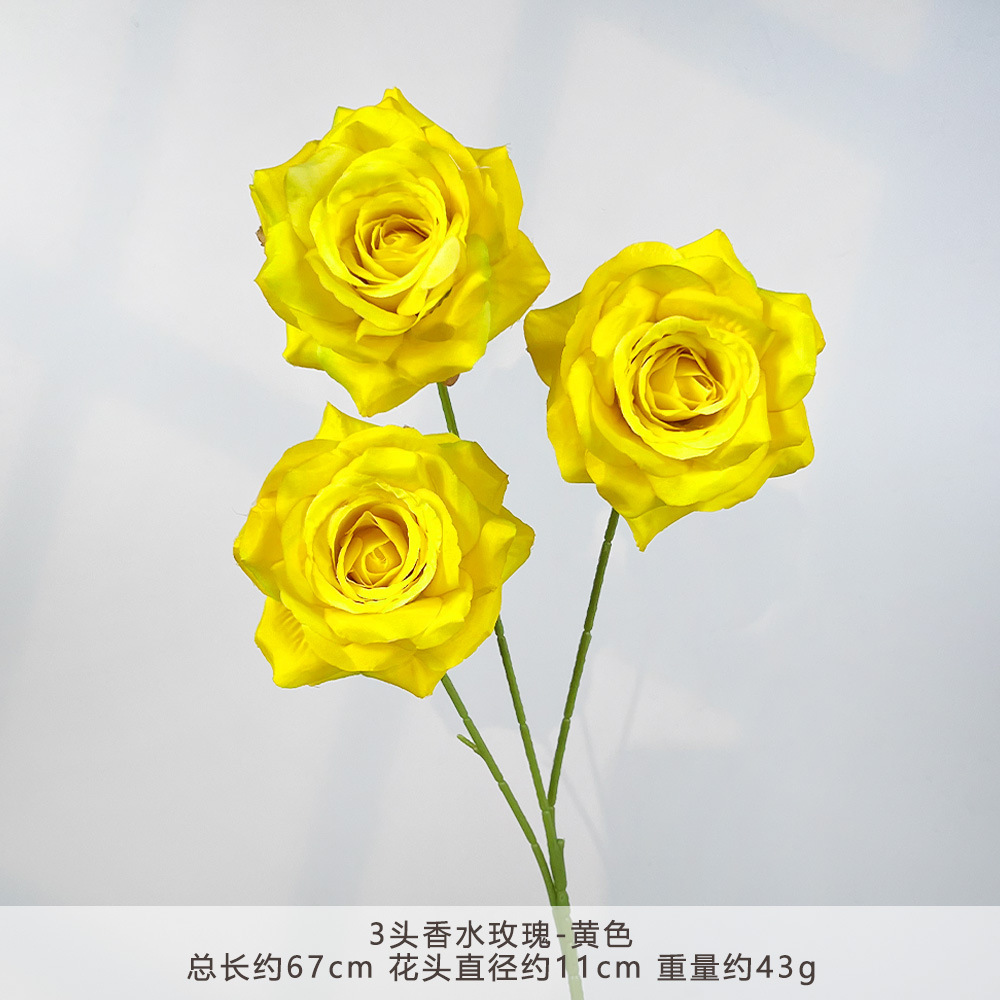 K-3头香水玫瑰-黄色