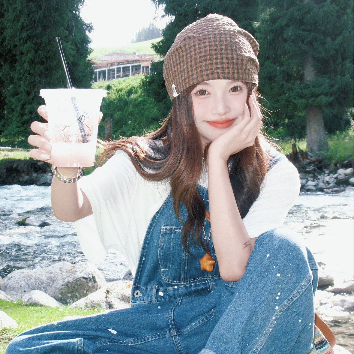 Vintage-Karomütze für Damen, dünn, für den Sommer, für großen Kopfumfang, elegant, vielseitig und lässig._voghion.com