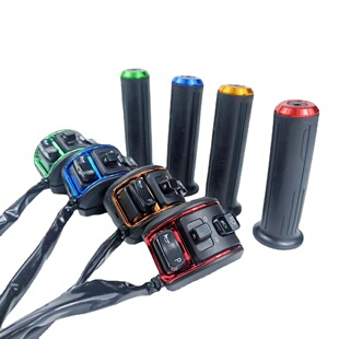 電動車電摩小牛大牛小猴子小龜電動車改裝電鍍轉把組合開關