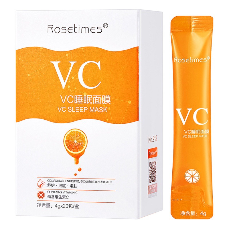 Vc Sleeping Mask Age-Defying Luxury Hydrating Softening Moisturizing No-Rinse Good Night Cream Anti-Wrinkle Wholesale