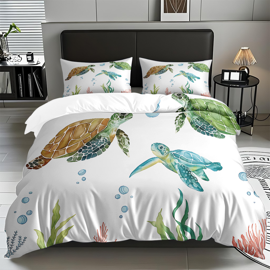 Ventas transfronterizas calientes de una variedad de patrones de reliquias marinas impresión digital colcha