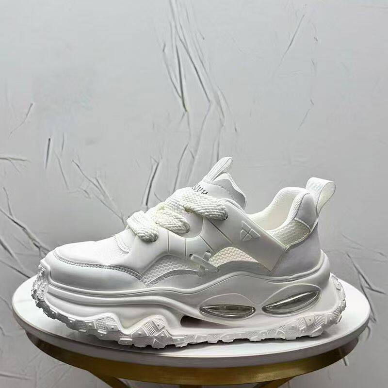 Giày thể thao nam lưới thoáng khí đế dày 3 cm kiểu sneaker năng động — YC512 màu trắng, YC512 màu đen chi tiết 11