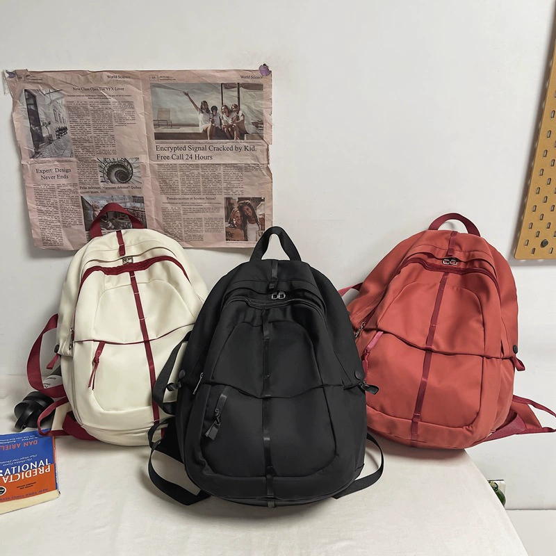Brand backpack, small shoulder bag, design laptop, capacious waterproof school bag for elementary school students, Korean style, simple and elegant design